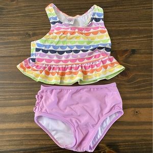 Ruffle Butts Girls Rainbow Swimsuit Size 3T
